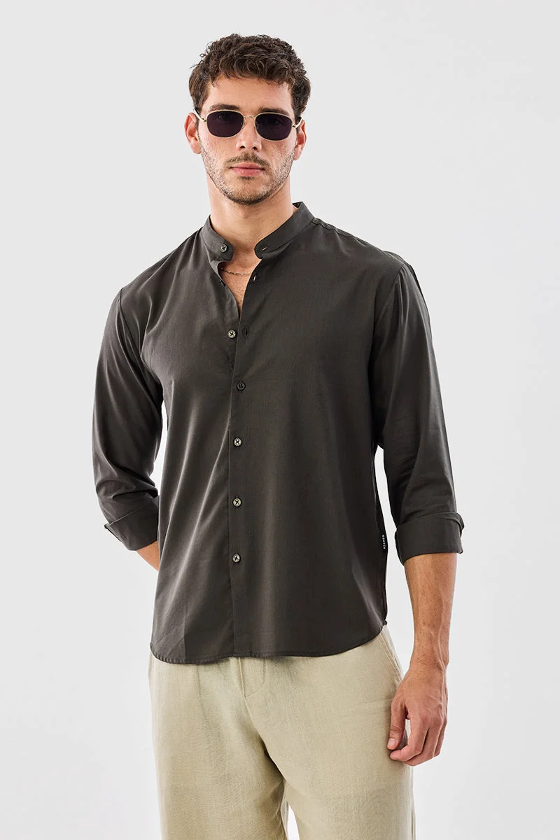 SNITCH Regular Fit Mandarin Shirt